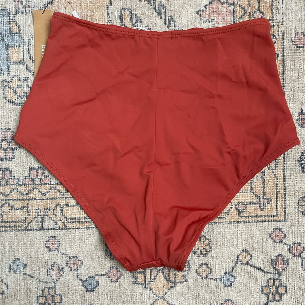Reformation High-Waisted Terracotta Bikini Bottoms - Picture 3 of 3